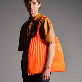 Borsa arancione PLISSETTATA