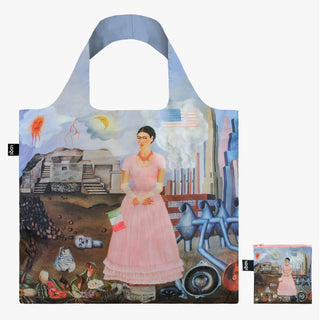 FRIDA KAHLO Selbstporträt an der Grenze Recyclingtasche