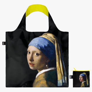 JOHANNES VERMEER Ragazza con l'orecchino di perla Borsa riciclata al neon