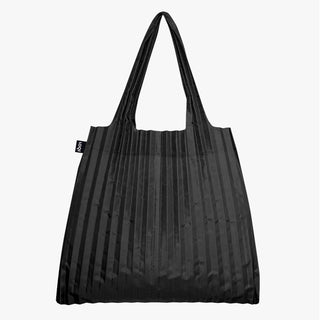 Borsa nera riciclata plissettata