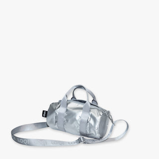 Borsa weekend piccola in argento metallizzato
