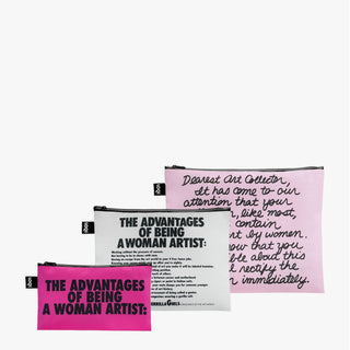 Pochettes zippées recyclées GUERRILLA GIRLS