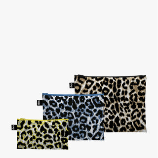 Pochettes zippées recyclées LEOPARD Dusk, Twilight et Sunset