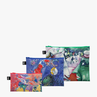 MARC CHAGALL Recycelte Reißverschlusstaschen