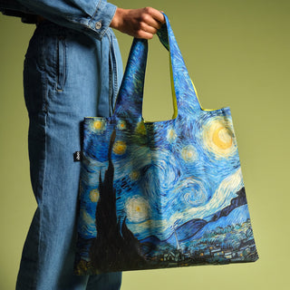 VINCENT VAN GOGH Sternennacht Neon Recyclingtasche