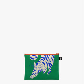AGATHE SINGER A Bunch Of Playful Cats Recycled Zip Pocket