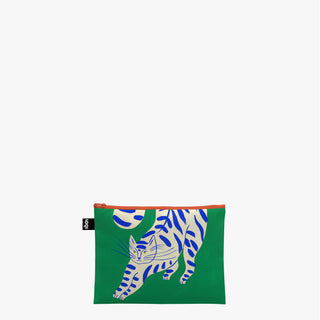 AGATHE SINGER A Bunch Of Playful Cats Recycled Zip Pocket