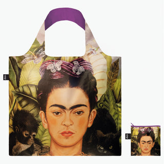 FRIDA KAHLO Autoritratto con colibrì Borsa riciclata