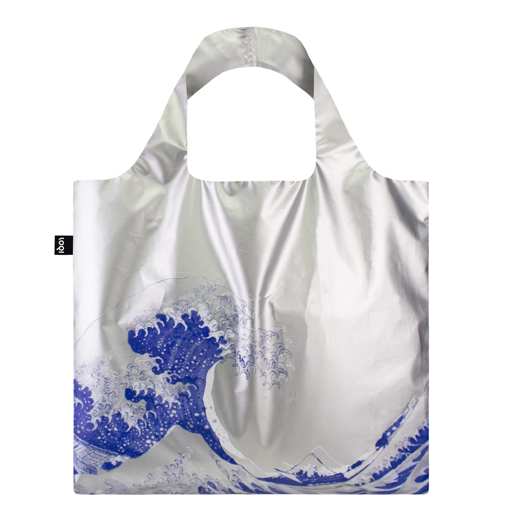 KATSUSHIKA HOKUSAI The Great Wave Silver Metallic Bag – LOQI
