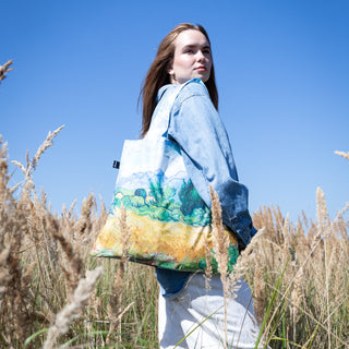 VINCENT VAN GOGH A Wheatfield with Cypresses Recycled Bag