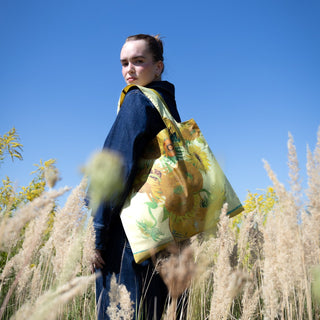VINCENT VAN GOGH Sunflowers in a Vase Recycled Bag