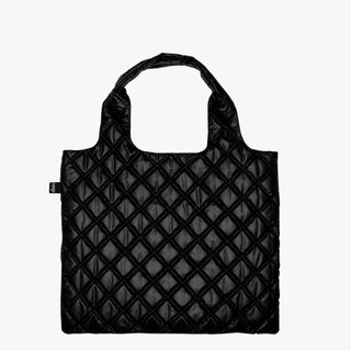 METALLIC Black Puffy Medium Bag