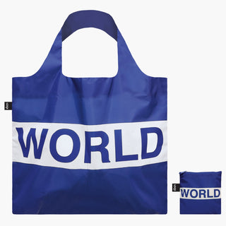 LOQI Matt Mullican World & Sign Recycled Bag Front with Zip Pocket