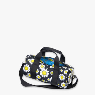 SMILEY Flowers Weekender moyen recyclé noir