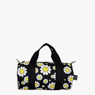 SMILEY Flowers Weekender moyen recyclé noir