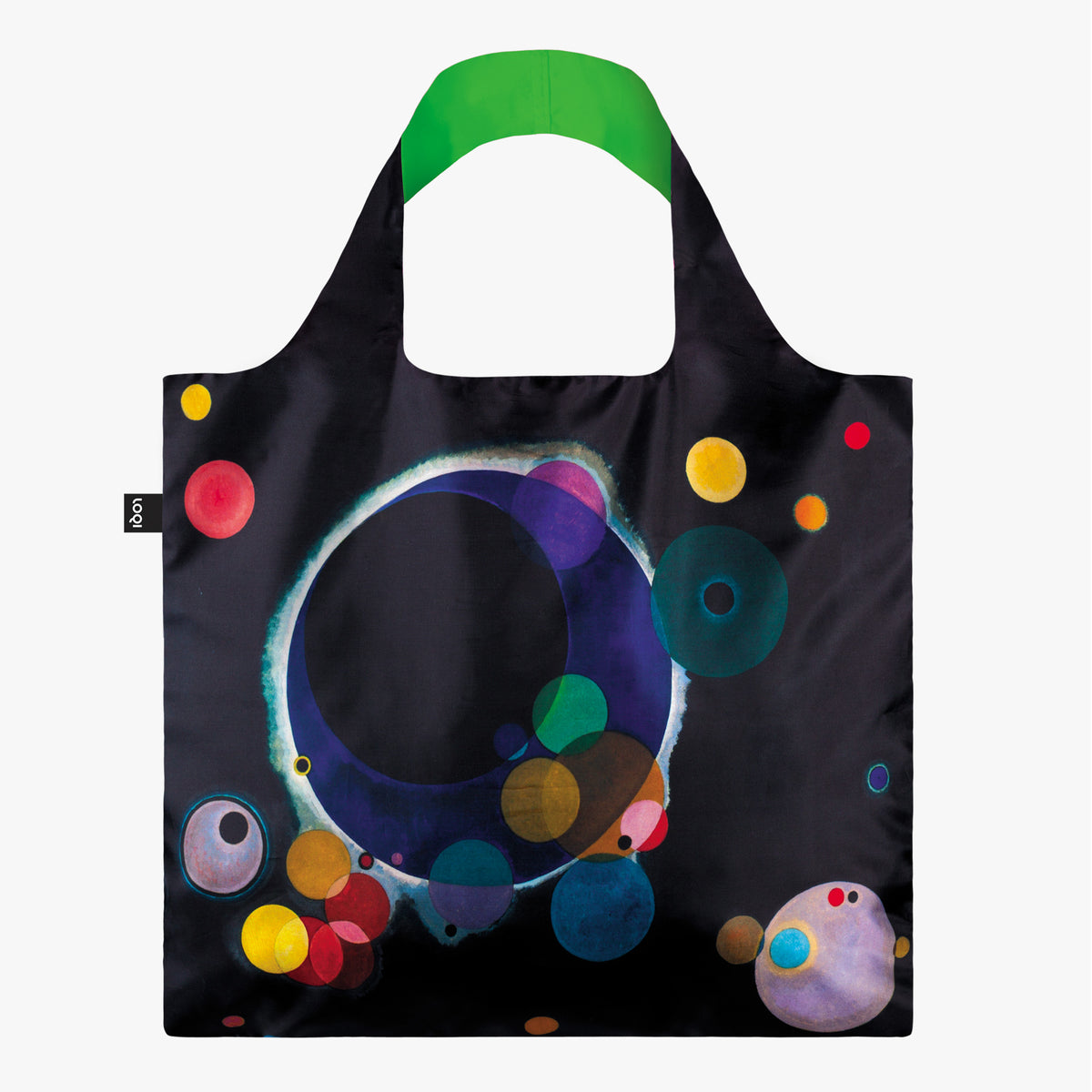 WASSILY KANDINSKY Several Circles Neon Green Recycled Bag