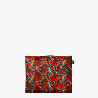 DECORATIVE ART Peacock, Toile de Jouy, Tapestry Recycled Zip Pockets