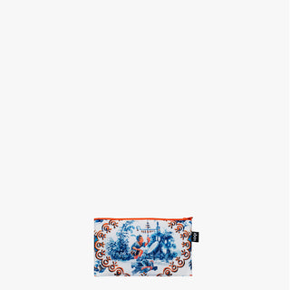 DECORATIVE ART Peacock, Toile de Jouy, Tapestry Recycled Zip Pockets