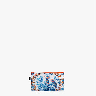 DECORATIVE ART Peacock, Toile de Jouy, Tapestry Recycled Zip Pockets