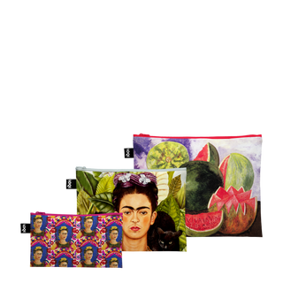 FRIDA KAHLO Viva la Vida, Self Portrait with Hummingbird, The Frame Recycled Zip Pockets