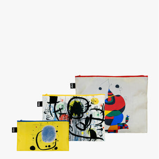 JOAN MIRO Pochettes zippées recyclées