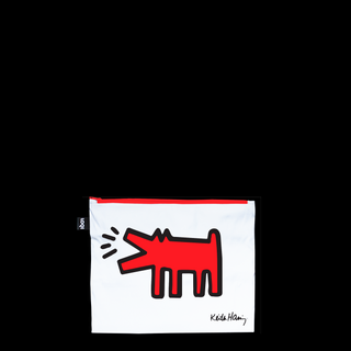 KEITH HARING Cane, Cuore, Amore Tasche con cerniera riflettenti