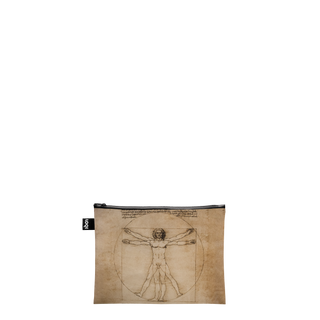 LEONARDO DA VINCI Mona Lisa, Vitruvian Man, Last Supper Recycled Zip Pockets