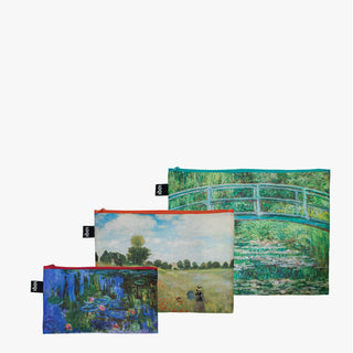 CLAUDE MONET Pochettes zippées recyclées