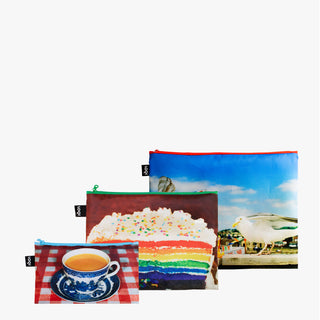 MARTIN PARR Seagulls, Real Food and England Recycled Zip Pockets
