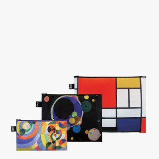 MONDRIAN, KANDINSKY, DELAUNAY Pochettes zippées recyclées