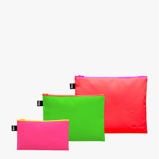 Pochettes zippées recyclées NEON