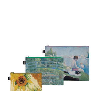 IMPRESSIONISM Seurat, Monet, Van Gogh Recycled Zip Pockets