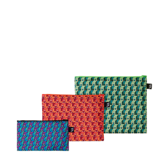 NIGEL QUINEY Carnival, Typhoon and Bullseye Recycled Zip Pockets