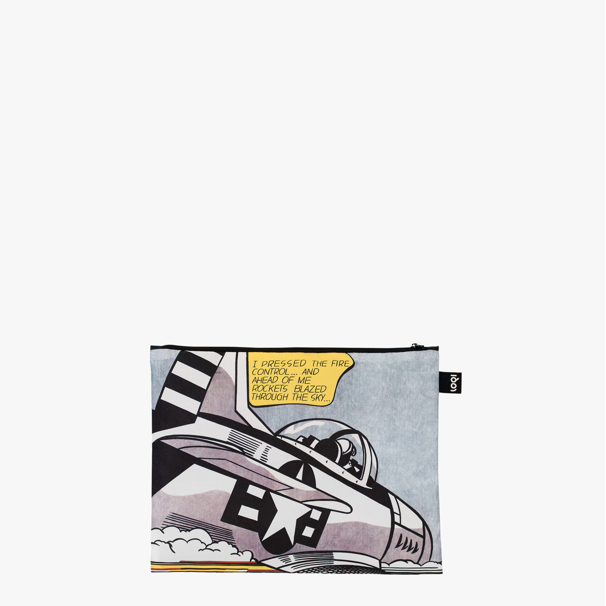 ROY LICHTENSTEIN Whaam! Recycled Zip Pockets