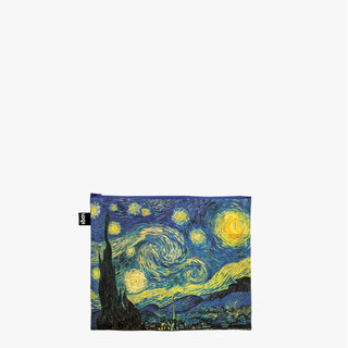 VINCENT VAN GOGH Nuit étoilée, champ de blé, iris Pochettes zippées recyclées