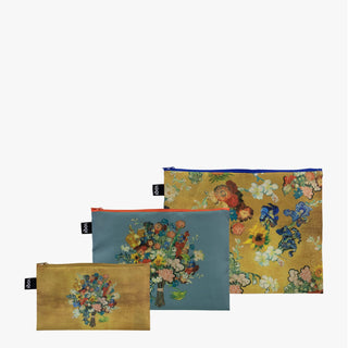 VAN GOGH MUSEUM Fleur recyclée Pochettes zippées