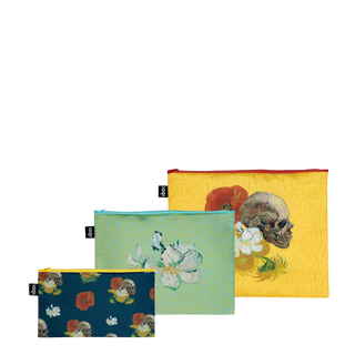 VINCENT VAN GOGH Totenkopf recycelte Reißverschlusstaschen